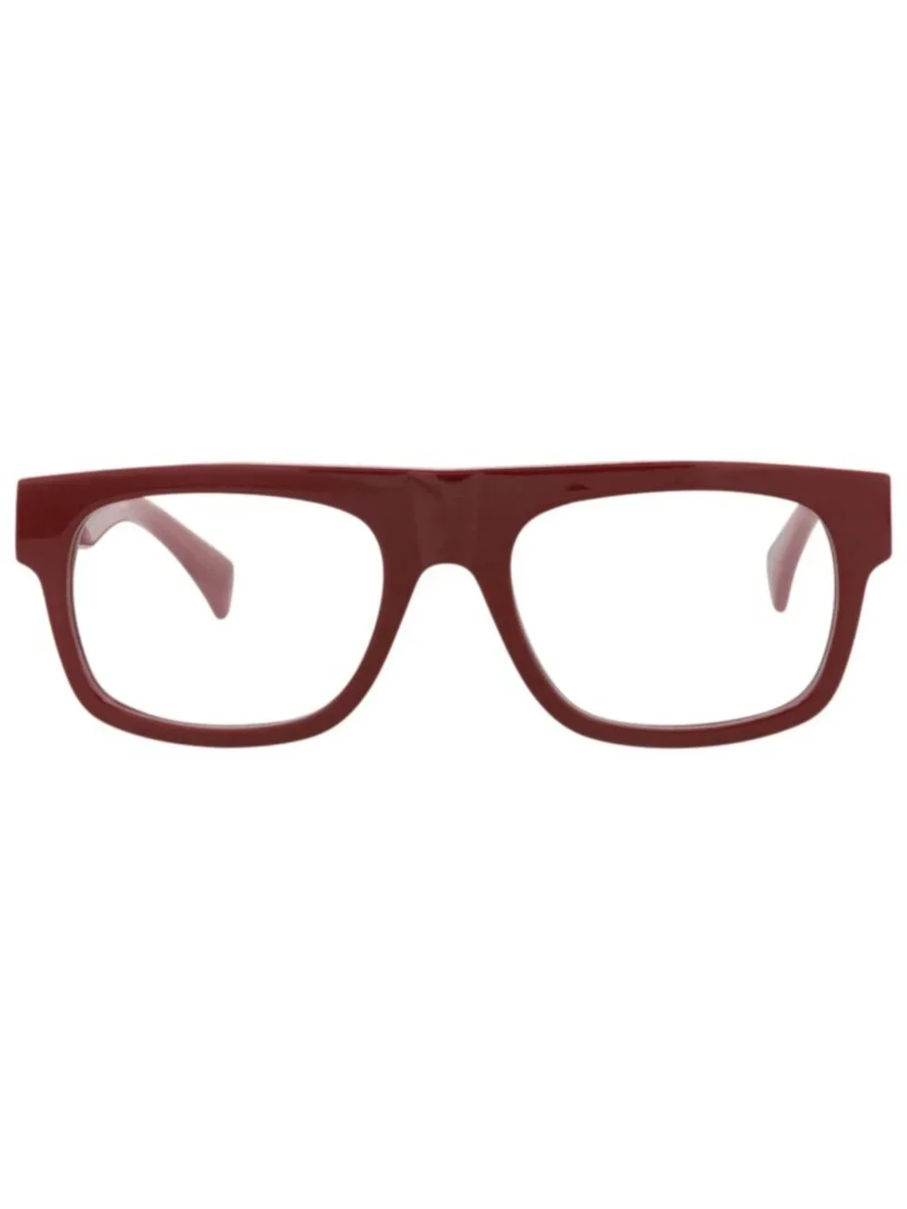 New Gucci Women's Eyeglasses Square Rectangle Acetate Frame Mens Burgundy Eyewe
